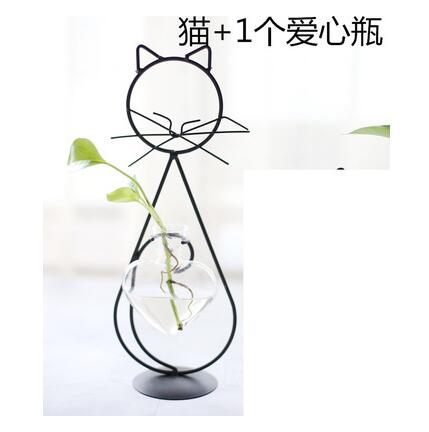 Home Party Decoration Vase Abstract Black Lines Minimalist Abstract Iron Vase Dried Flower Vase Racks Nordic Flower Ornaments