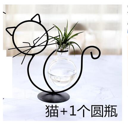 Home Party Decoration Vase Abstract Black Lines Minimalist Abstract Iron Vase Dried Flower Vase Racks Nordic Flower Ornaments