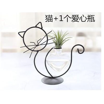 Home Party Decoration Vase Abstract Black Lines Minimalist Abstract Iron Vase Dried Flower Vase Racks Nordic Flower Ornaments