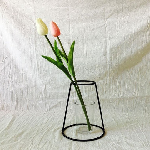 Creative Nordic Minimalist Abstract Vase Lines Black A Iron Vase Flower Vase Dried Flower