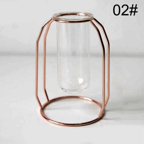 Creative Vase Home Decor Nordic Style Art Retro Vase Metal Plant Holder Decoration Iron Line Flowers Ornament For Home Garden