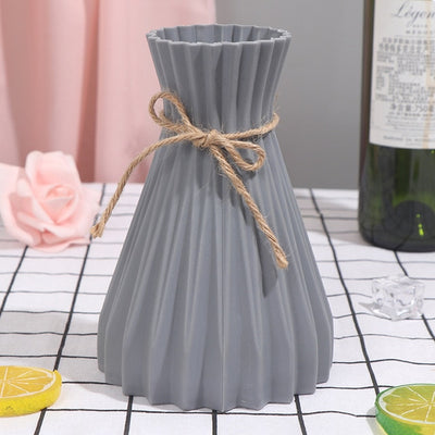 1PCS Creative Imitation Rattan Simplicity Vases Anti-ceramic Vases European Wedding Modern Room Decorations Home Decoration