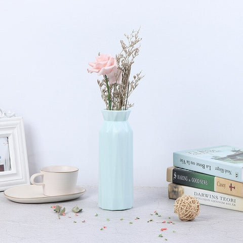 1PCS Creative Imitation Rattan Simplicity Vases Anti-ceramic Vases European Wedding Modern Room Decorations Home Decoration