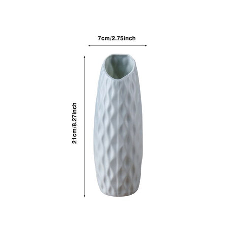 1PC Plastic Flower Vase Decoration Home Vases Imitation Ceramic Flower Pot Durable Flower Basket Nordic Style Home Decoration