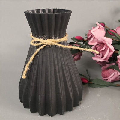 Nordic Plastic Vases Anti-ceramic Vase Imitation Rattan Unbreakable Basket Flower Pot Wedding Home Decoration Accessories Modern