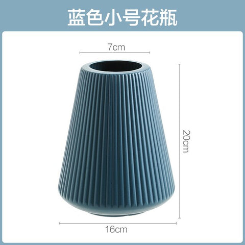 Vase Simple Home Decoration Imitation Ceramic Plastic Vase Anti-fall Plastic Resin Living Room Modern Simple Home Decoration