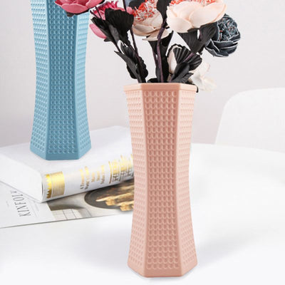 Nordic Plastic Vase Imitation Ceramic Flower Pot Anti-fall Plants Arrangement Container Home Decoration