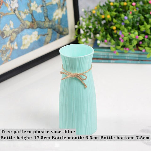 2020 Flower Vase Decoration Home Plastic Vase White Imitation Ceramic Flower Pot Flower Basket Nordic Decoration Vases