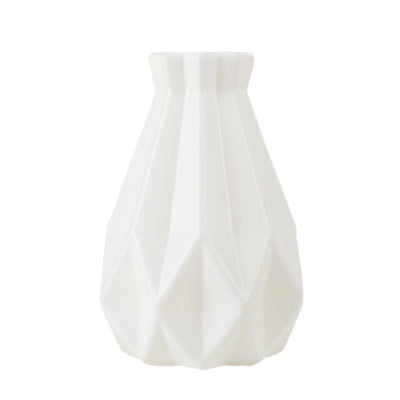 Unique Origami Shape Vase Simulation Ceramic Vase Flower Arrangement Container Creative Flower Vases Home Desktop Decor 2020