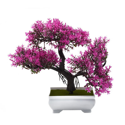 Plastic Artificial Pot Plant Simulation Pine Tree Bonsai Fake Flower Potted Home/Office Decoration Gift Hot 2020