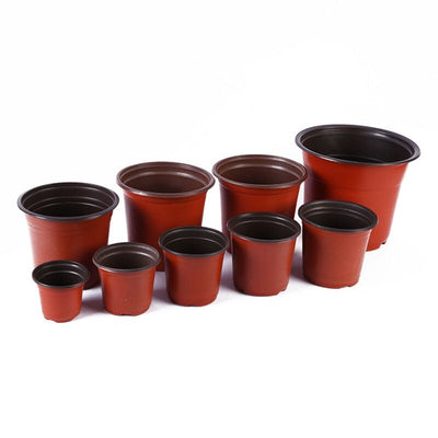 2020 Plastic Flower Pot Plant Green Table Vase Plant Garden Nursery Flower Pot Home Decoration Planter Garden Vases 10pc Home