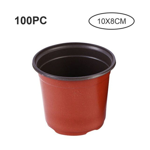 2020 Plastic Flower Pot Plant Green Table Vase Plant Garden Nursery Flower Pot Home Decoration Planter Garden Vases 10pc Home