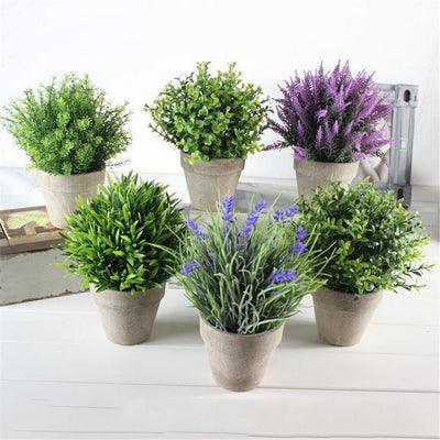 House Simulation Fake Flowers Potted Plants Green Creative Home Office Supplies  Party Decorations Ornaments SWWQ